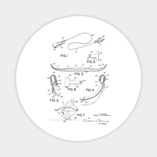 Archery Bow Stringer Vintage Patent Drawing Magnet